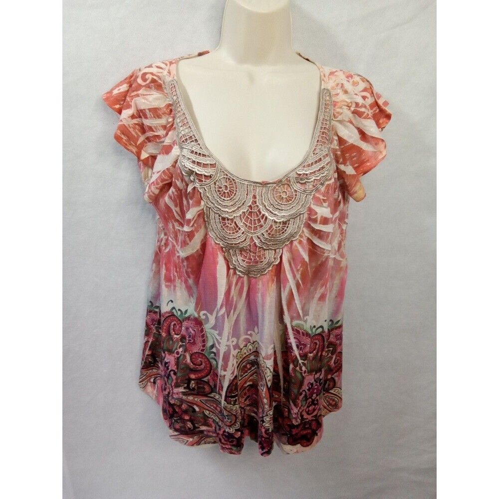 APT.9 Womens XL Blouse Embroidery Multicolored - Picture 1 of 14